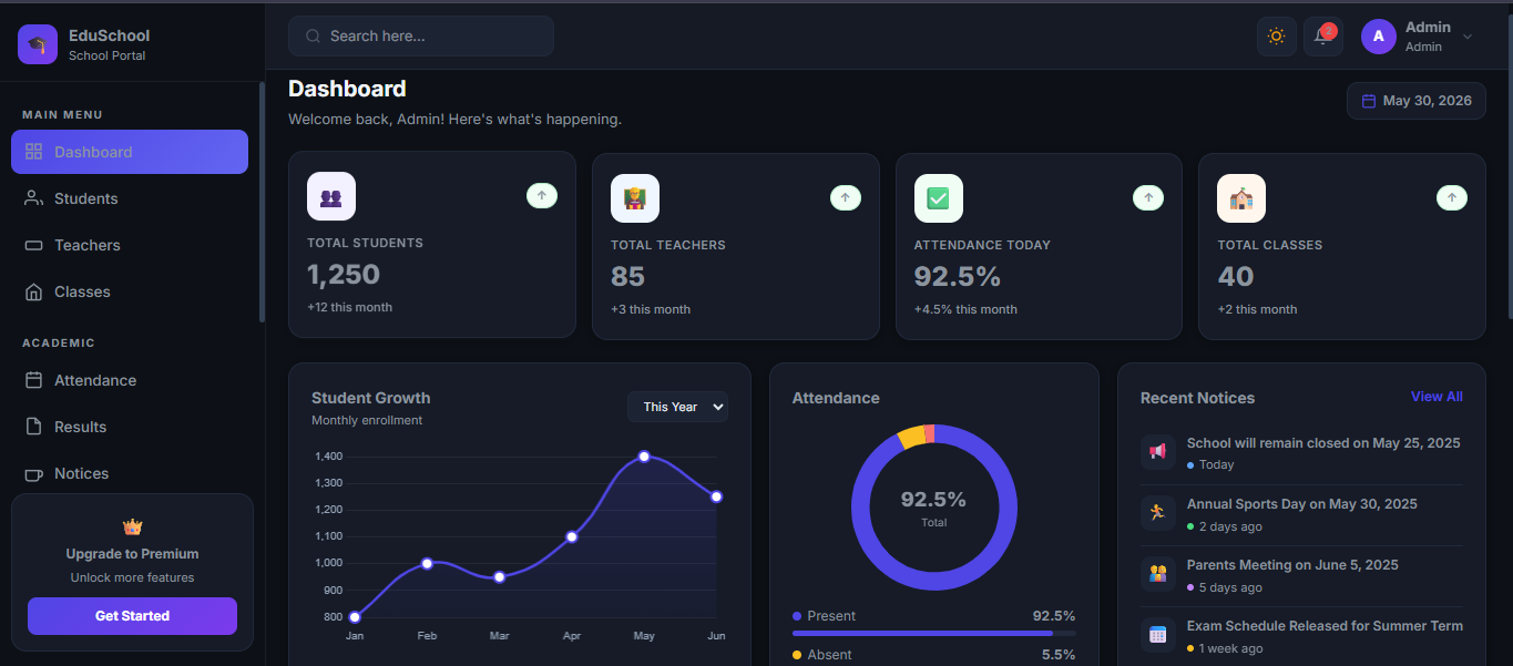 EduSchool Management SaaS